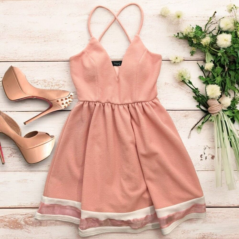 Trac Peach Baby Doll Mini Dress Women’s Size Small